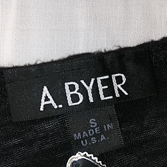 A. Byer Black Top with Embroidered Detail - Picture 6 of 7